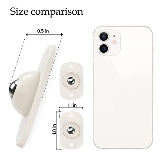 Self Adhesive Caster Wheels Mini Swivel Wheels Stainless Steel Ball Paste Casters Universal Wheel 360 Degree Rotation Sticky Pulley Rolling Feet for Appliances Storage Box Furniture (4pcs / set)