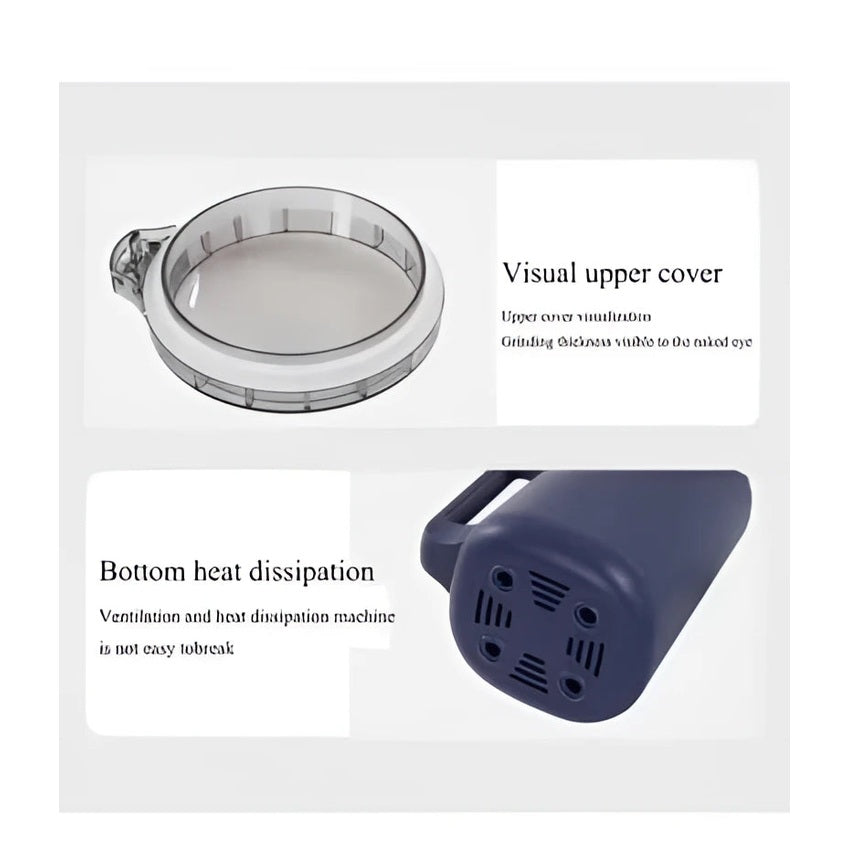 Grain Mill, Multifunctional Electric Spice Mill, Coffee Grinder with Stainless Steel Striking Knife and Transparent Lid, 600 ml Capacity for Coffee Beans, Nuts, Spices, Grains, Herbs