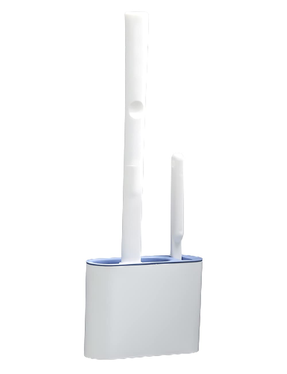 Toilet Brush and Holder Set, with Soft Silicone Brush Head, Sturdy Toilet Brush Cleaning Bathroom, Ventilation Quick Drying Bathroom (Color : Blue, Size : 1 Pack) (Blue 1 Pack)