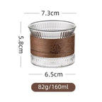 Glass Tea and Coffee Cup for Hot and Cold Drinks, High Borosilicate Glass With High Level of Sawdust Insulation (170ml)