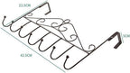 Wall Mounted Over Door Hanger for Clothes Bag Towel Rack Home Accessories 7 Hanger (Black)