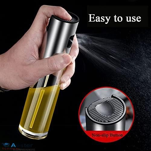 Convenient Oil Spray Bottle for Air Fryer Enthusiasts, Vegetables, Vinegar, Oil Use, Mini Kitchen Tool for Baking, Salad, BBQ, Roasting, Exclusively Available in Pegui Bell (Gold)