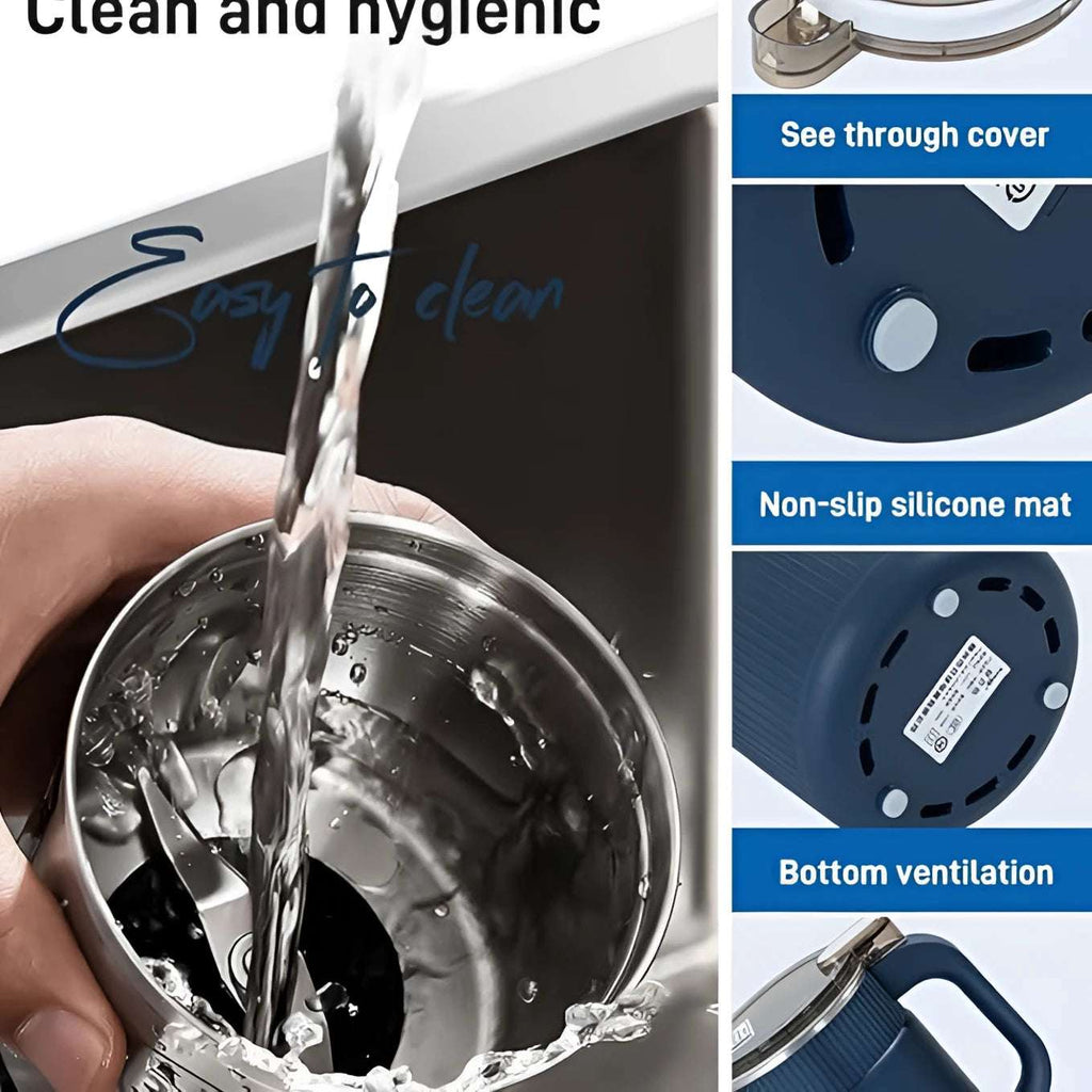 Grain Mill, Multifunctional Electric Spice Mill, Coffee Grinder with Stainless Steel Striking Knife and Transparent Lid, 600 ml Capacity for Coffee Beans, Nuts, Spices, Grains, Herbs