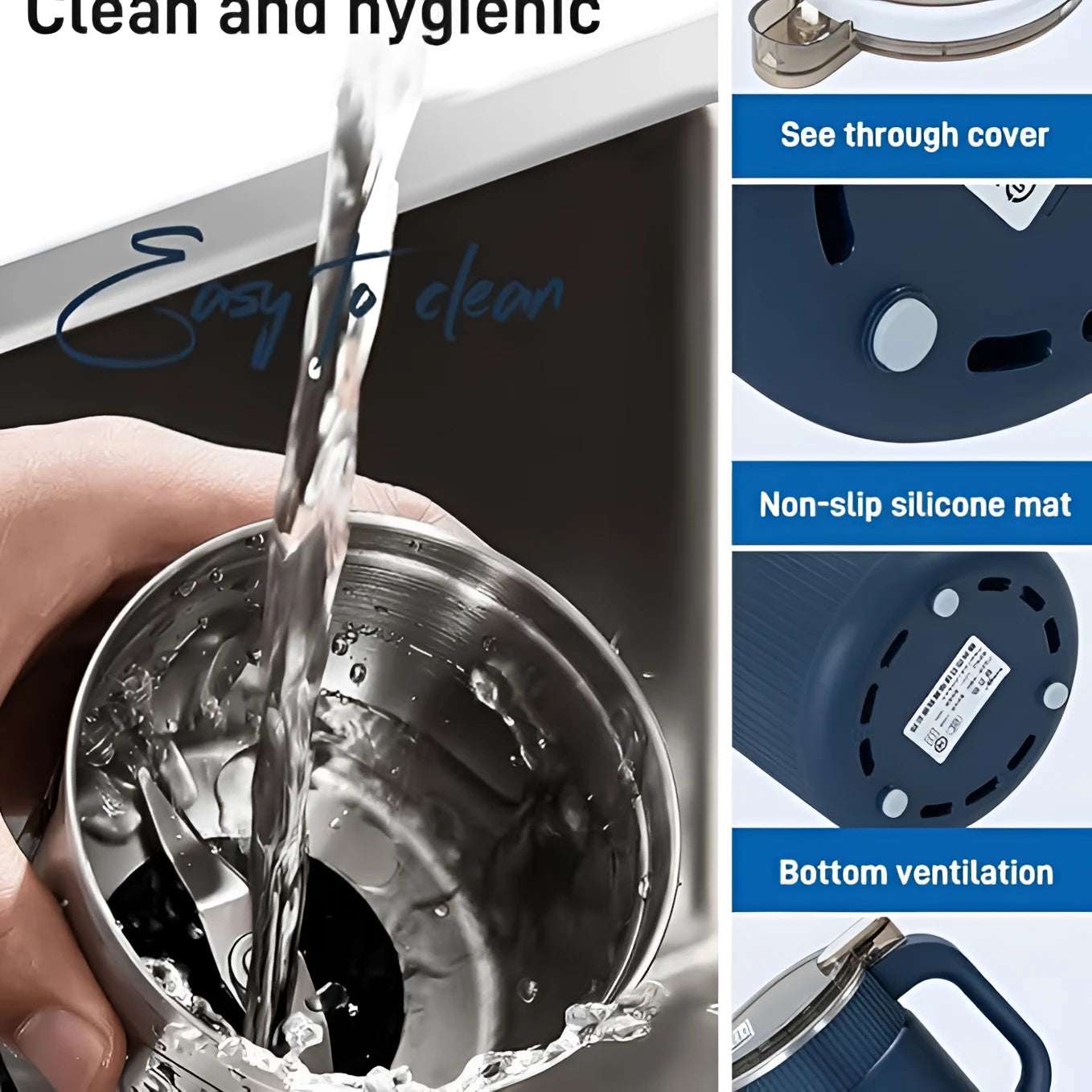 Grain Mill, Multifunctional Electric Spice Mill, Coffee Grinder with Stainless Steel Striking Knife and Transparent Lid, 600 ml Capacity for Coffee Beans, Nuts, Spices, Grains, Herbs