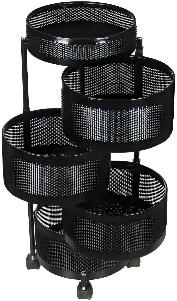 Turbo Metal Round Kitchen 4 Floor, 60 * 29 cm - Black