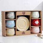 Porcelain Coffee Cups Multicolor Set - 12pcs, 170ml