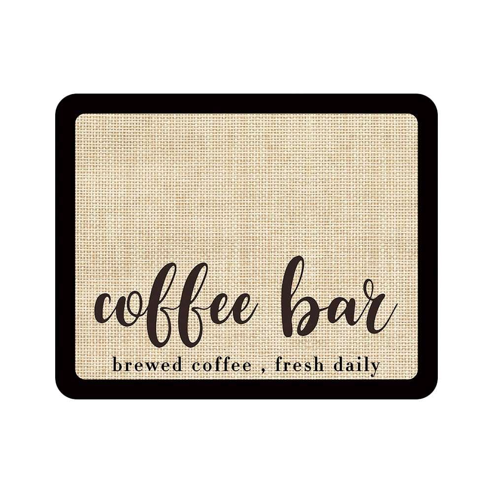 Coffee Mat - Waterproof Rubber Backing Absorbent Drying Mat for Coffee Maker, 11.8" W x 15.7" L