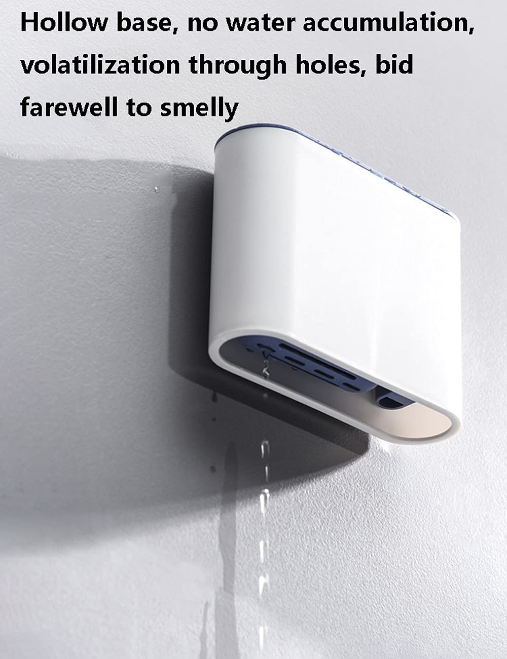 Toilet Brush and Holder Set, with Soft Silicone Brush Head, Sturdy Toilet Brush Cleaning Bathroom, Ventilation Quick Drying Bathroom (Color : Blue, Size : 1 Pack) (Blue 1 Pack)