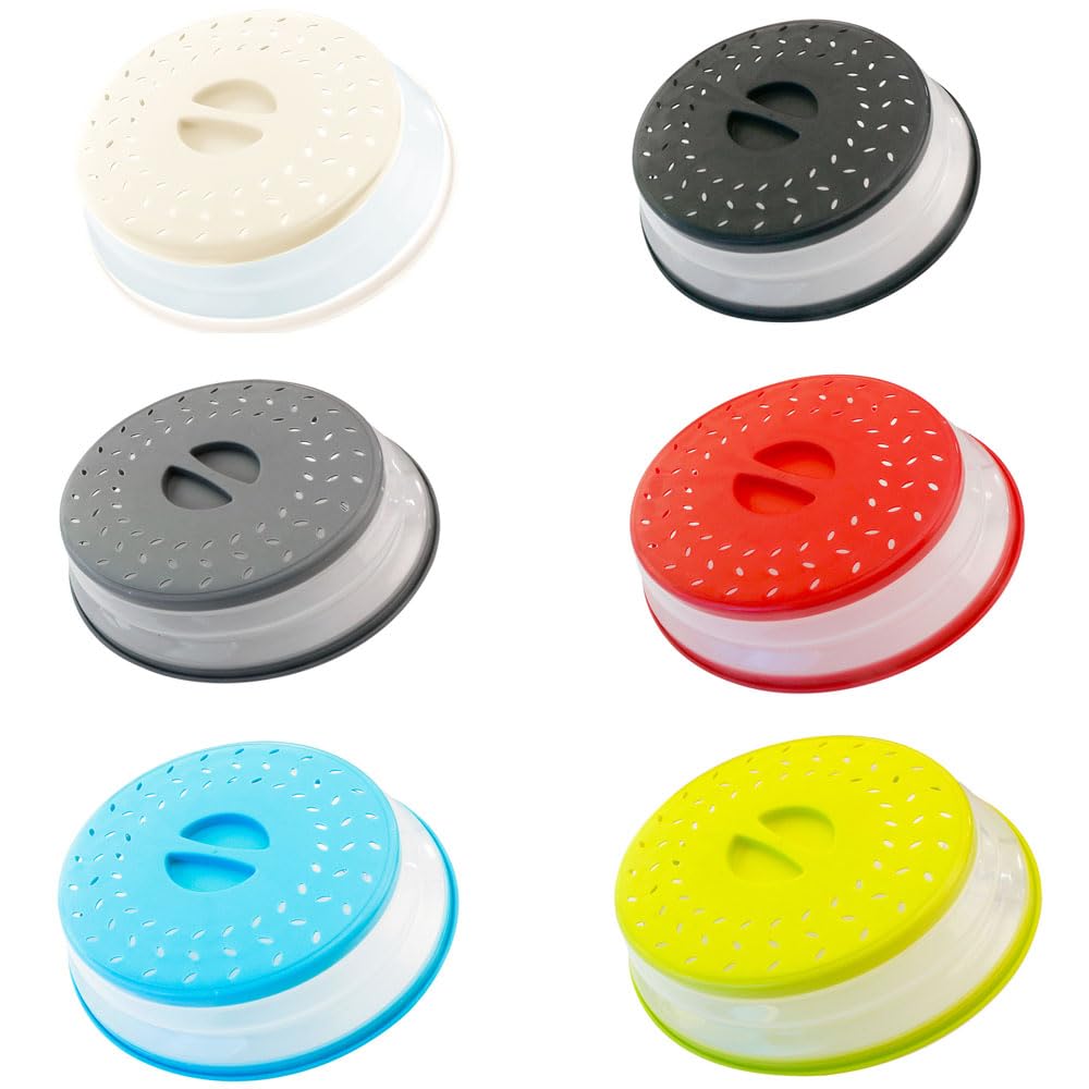 10.5 Inch Collapsible Microwave Splatter Cover, Dishwasher-safe, Microwave Plate Cover With Steam Vent，BPA-Free Silicone & Plastic (blue)