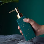 Porcelain Shampoo Bottle - Stylish and Functional Bathroom Accessory, Ideal for Storing Shampoo, Conditioner, and Hand Sanitizer, Adds a Touch of Class to Your Space (1Piec)