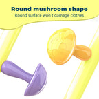 Metal Coat Rack Freestanding Clothing Rack with Quartz Stone Base Coat Tree Mushroom Rack Tree with 7 Hooks Room Small Hall for Clothes Hat Yellow