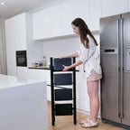 Step Ladder 4 Step Folding, Sturdy 330 Lbs Small Step Stool for Adults, Closet Step Stool Ladder with Anti-Slip Wide Pedals, Portable Folding Ladder for Home Kitchen Office