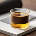 Glass Tea and Coffee Cup for Hot and Cold Drinks, High Borosilicate Glass With High Level of Sawdust Insulation (170ml)