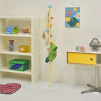 Metal Coat Rack Freestanding Clothing Rack with Quartz Stone Base Coat Tree Mushroom Rack Tree with 7 Hooks Room Small Hall for Clothes Hat Yellow