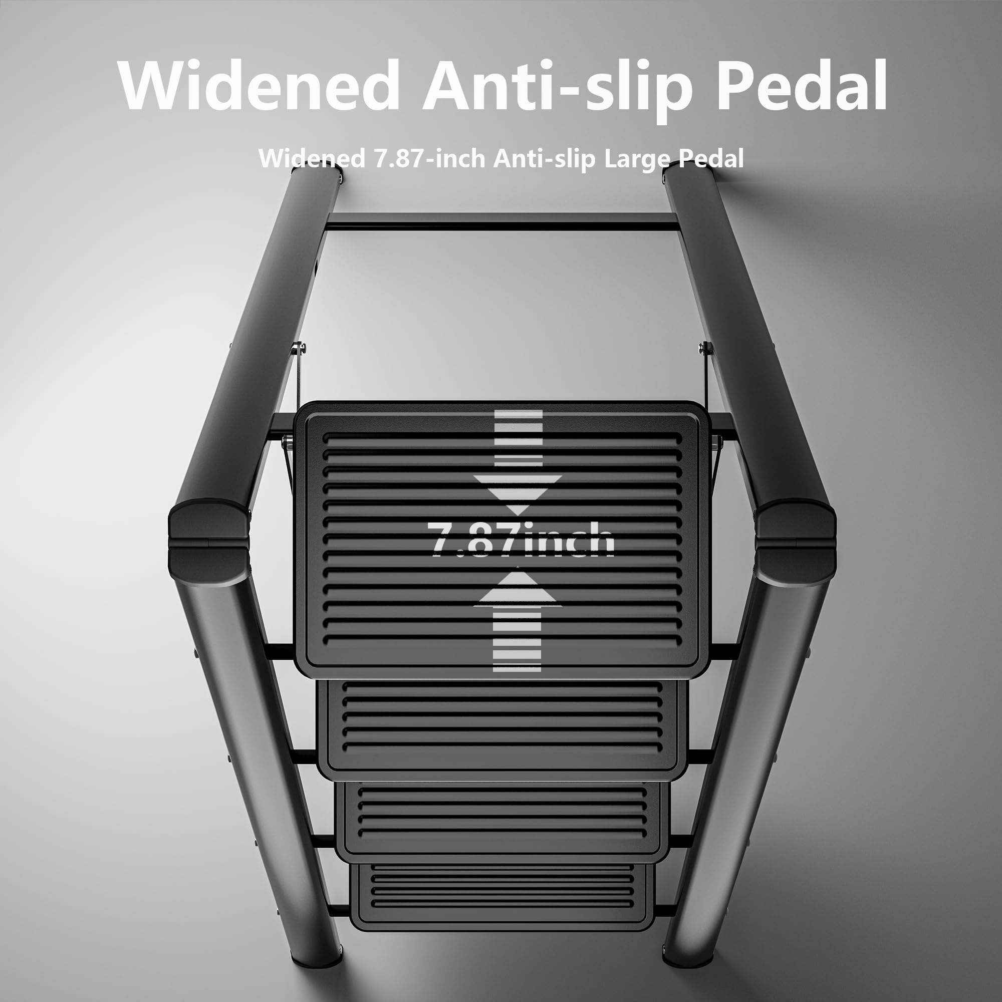 سلم قابل للطي بأربع درجات، متين يتحمل وزنًا يصل إلى 150 كجم، مناسب للبالغين، سلم صغير للخزانة بدواسات عريضة مانعة للانزلاق، سلم قابل للطي محمول للمنزل والمطبخ والمكتب