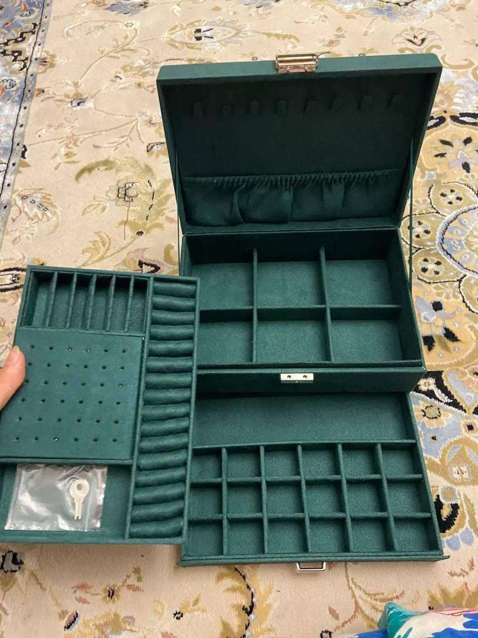 Multi Layer Suede Jewelry Bag - Elegance and Perfect Organization for Your Jewellery K