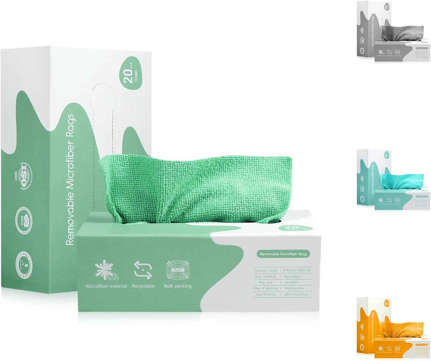 NeoLavish 20x Premium Microfiber Cleaning Cloth - Reusable Wipes Box - Multi-Purpose Microfiber Towel for Home Kitchen Garage Car Bathroom - Automotive Care - Easy Cleaning All Surfaces - Wheat