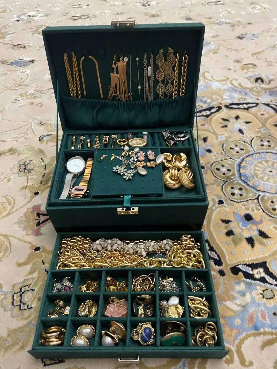 Multi Layer Suede Jewelry Bag - Elegance and Perfect Organization for Your Jewellery K