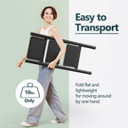 3 Step Ladder, Folding Step Stool with Non-Slip Pedals, Portable Stepping Stool for Adults, Sturdy Steel Ladder, Space Saving for Home, Anti Skid Feet, Support 330lbs - Black