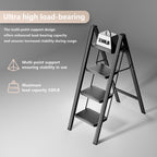 سلم قابل للطي بأربع درجات، متين يتحمل وزنًا يصل إلى 150 كجم، مناسب للبالغين، سلم صغير للخزانة بدواسات عريضة مانعة للانزلاق، سلم قابل للطي محمول للمنزل والمطبخ والمكتب