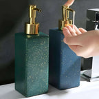 Porcelain Shampoo Bottle - Stylish and Functional Bathroom Accessory, Ideal for Storing Shampoo, Conditioner, and Hand Sanitizer, Adds a Touch of Class to Your Space (1Piec)