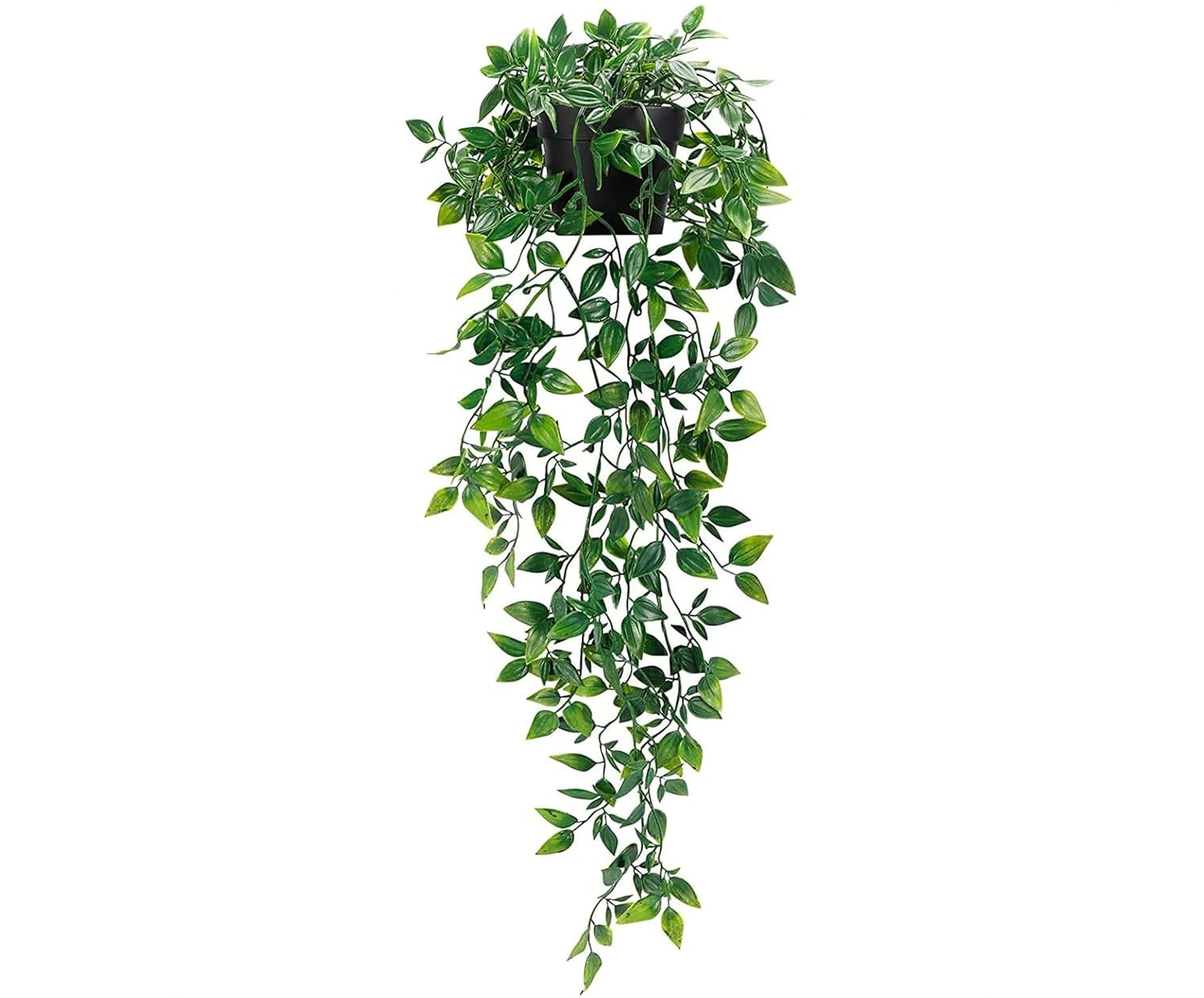Whonline Artificial Hanging Plants Small Fake Potted Plants, Faux Plants for Indoor Outdoor Aesthetic Office Living Room Shelf Decor