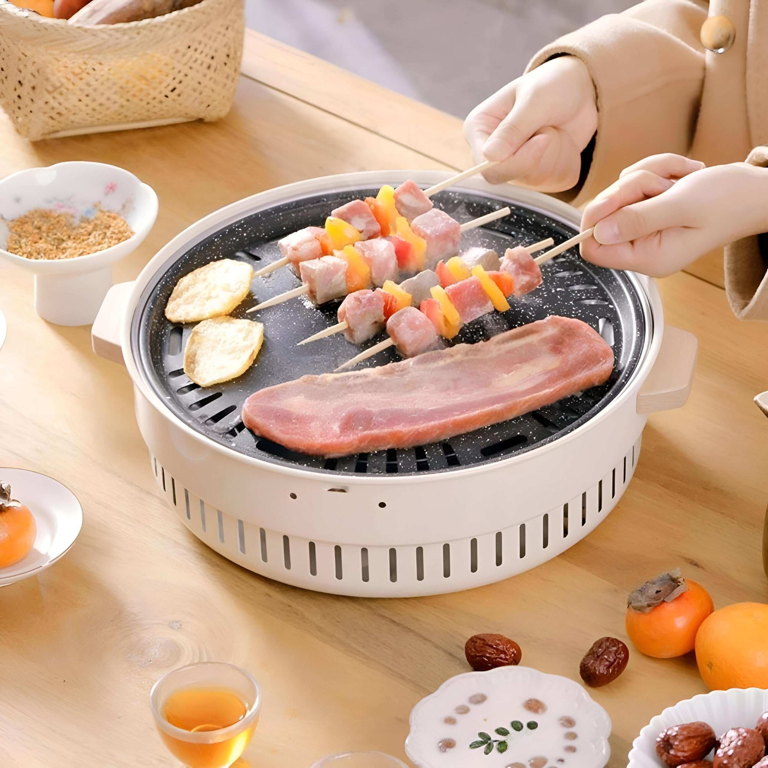 Portable Barbecue - Ideal for outdoor fun, this grill comes with a strong inner pot and a stable design featuring high legs for easy grilling sessions.