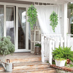 Whonline Artificial Hanging Plants Small Fake Potted Plants, Faux Plants for Indoor Outdoor Aesthetic Office Living Room Shelf Decor