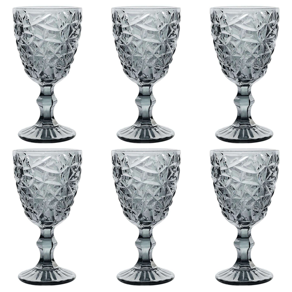 Vintage 6-Piece Set of Glossy Glasses