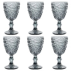 Vintage 6-Piece Set of Glossy Glasses