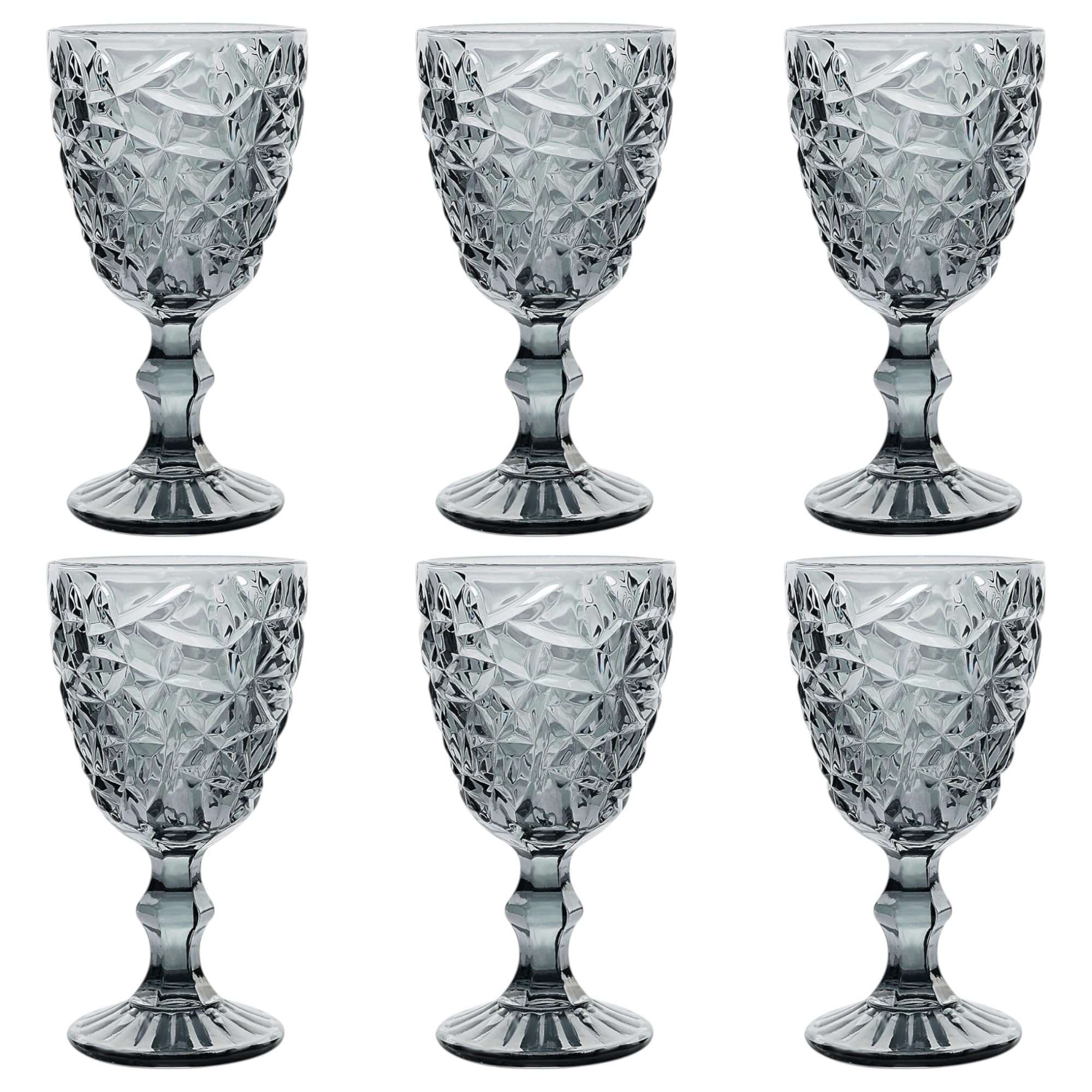 Vintage 6-Piece Set of Glossy Glasses