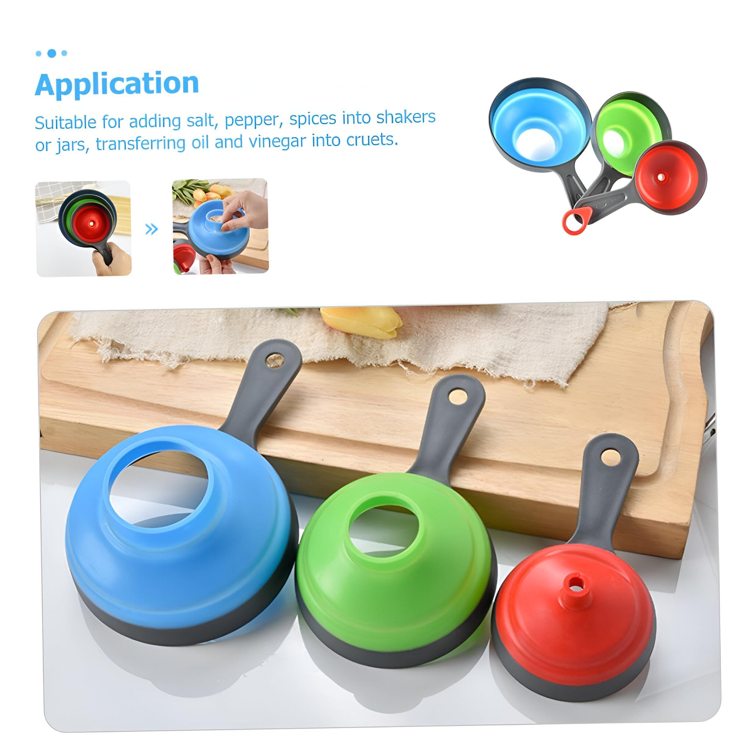 Versatile Telescopic Funnel Lid for Homemade Dishes - Easy to Use, Buchner Style Lid with Detachable Top for Seamless Design, Portable Rubber Funnel Suitable for All Kitchen Requirements